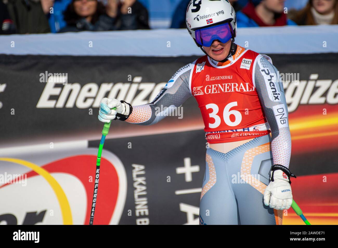 Garmisch Partenkirchen, Deutschland. Februar 2020. Kajsa Vickhoff von Lichtenstein AT - AUDI FIS-SKI-WELTCUP 2019/20 Womans Downhill - Garmisch Partenkirchen am 8. Februar 2020 in Garmisch Partenkirchen, .(GER OUT) Credit: Thomas Reiner/ESPA/Alamy Live News Stockfoto