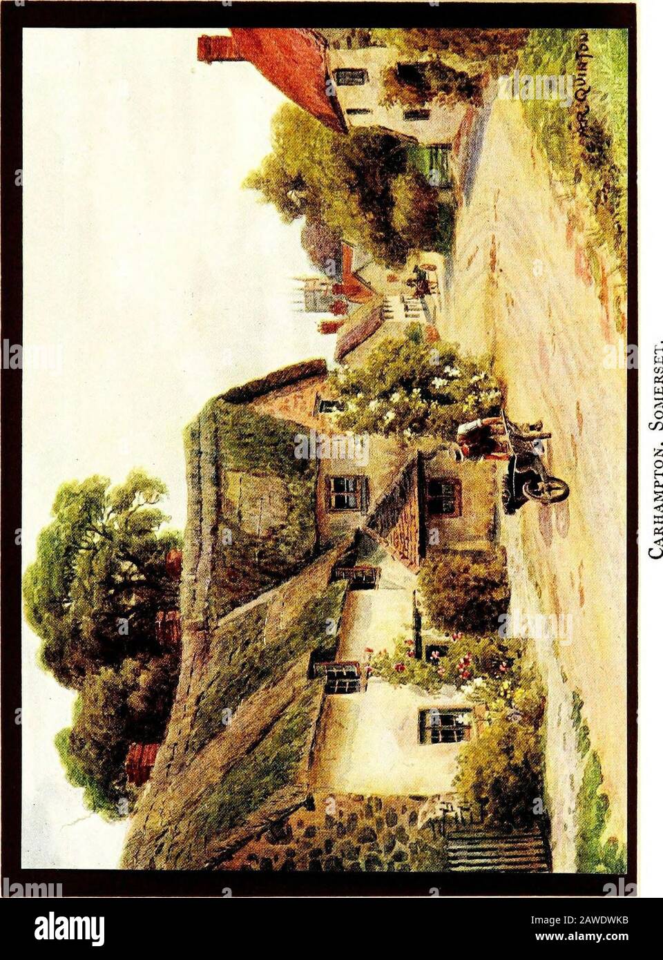 Die Cottages und das dörfliche Leben des ländlichen Englands . des schneegebundenen Dorfes. Das Land verändert sich ständig, und süß ist es, die vorrückende Jahreszeit zu beobachten, jede frische Note zu hören, die Blumenbesäumung aus ihrem Winterschlaf zu markieren, bis die Zeit kommt, dass sie wieder schlafen und die Ernte alle eingesammelt wird. Und Thelaves fallen von den Bäumen, wenn sie von Frost und Thermisten und Regen berührt werden und kalte Winde betoken den Niedergang des Jahres.Und obwohl das Auge und das Ohr an der vorbeifahrenden Pageant erfreuen, gibt es diese ständigen Szenen des Wandels und die endlosen Arten der Naturen, Stockfoto