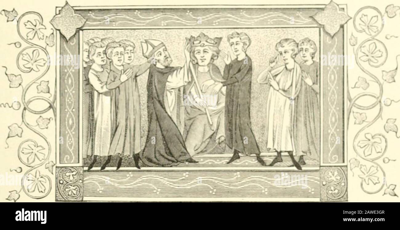 Guillaume de Tyr et ses continuateurs, texte français du 13e siècle, revu et annoté par MPaulin Paris. Guillaume DE TYR LI QUATORZIESMES LIVRES I. - De la manière le roi Fouque et de son lignaige. Stockfoto