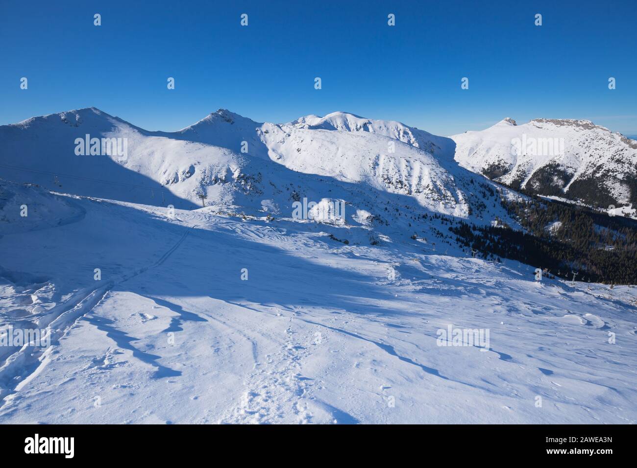 Winter Berg in Polen von Tatra - Kasprowy Wierch Stockfoto