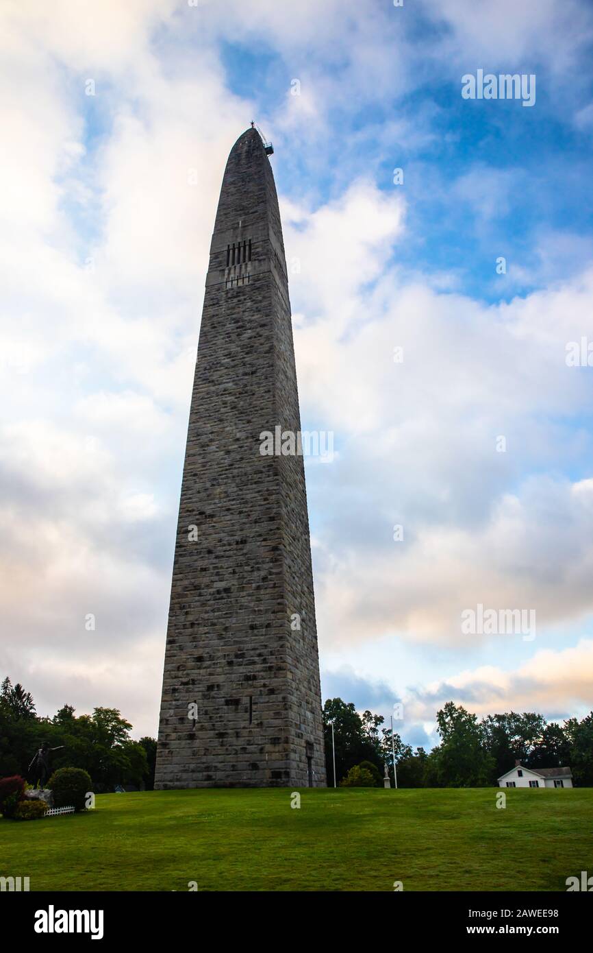 Schlacht von Bennington Kriegsdenkmal aus Bennington Vermont gesehen Stockfoto