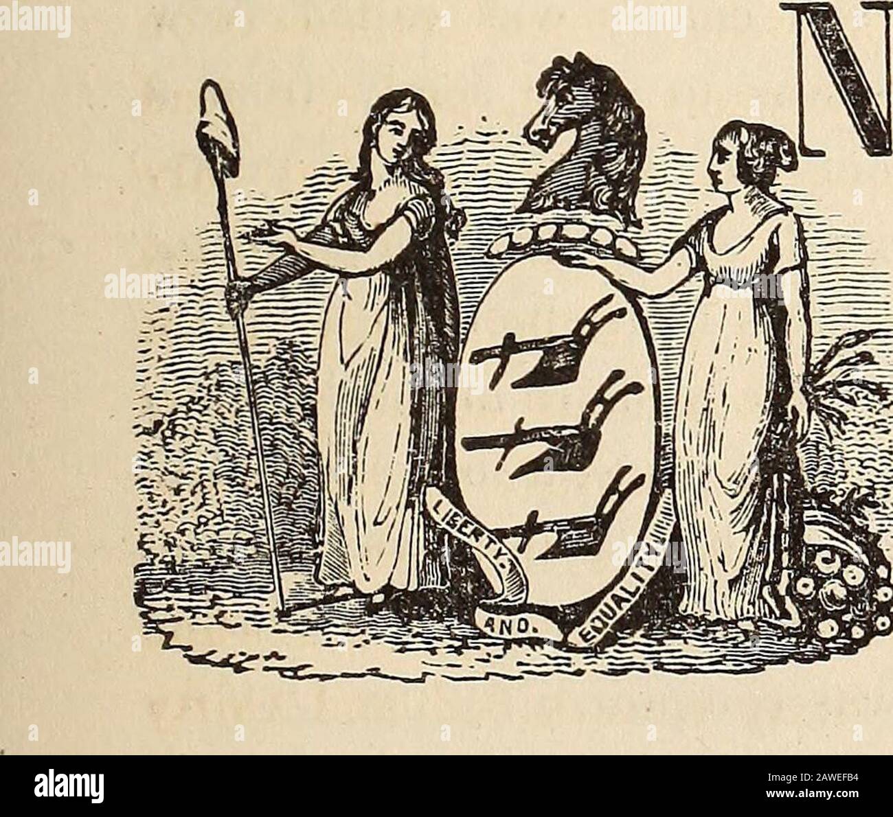 Eine illustrierte Geschichte der neuen Welt: Enthält eine allgemeine Geschichte aller verschiedenen Nationen, Staaten und Republiken des westlichen Kontinents .. Und eine komplette Geschichte der Vereinigten Staaten bis in die Gegenwart .. . CHAPTEU XXII. W JERSEY. EW JERSEY, eine Zweigniederlassung, die vom gerade genannten Staat entkotzt wurde, wird in Verbindung mit diesem Koloss als am vorteilhaftesten angesehen. Als Nichols 1664 machte: Die Eroberung des vereinigten Territoriums, den Trakt entlang der Küste, vom weisesten Ende Von Long Island bis zur Dela- Ware, erschien ihm die favourierbarste für die Ansiedlung. Er befuhr die Farme Stockfoto