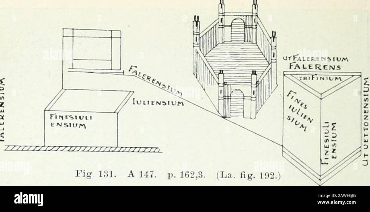 Corpus agrimensorum romanorum . Abb. 131 a. V 101 r. S. 162,11. (Abb. 193.) Abb. 13La P lOlt, rig. 133 a. V 102 Stockfoto