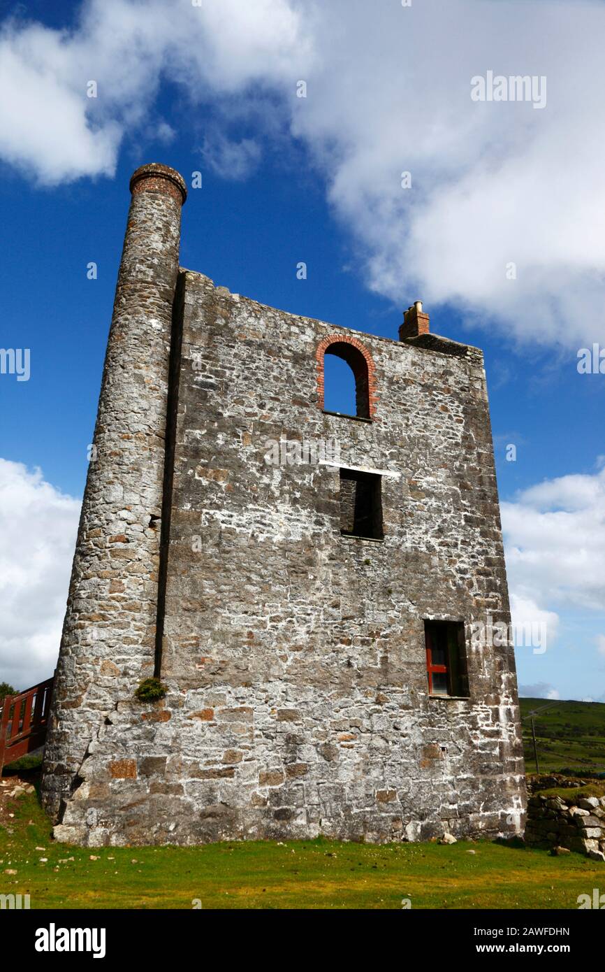 Housemans Maschinenhaus der ehemaligen South Phoenix Zinnmine, jetzt die Schergen Heritage Centre, Bodmin Moor, Cornwall, England Stockfoto