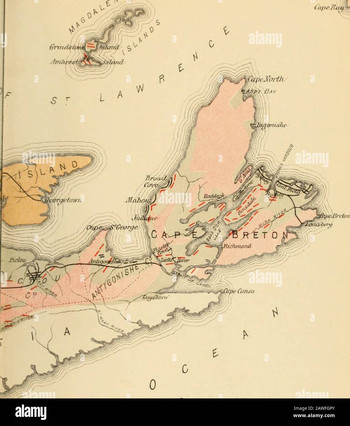 Transaktionen. Fn(h Xorlhy.BAV. Skizze Map.Ungefähre Auflösung der Carboniferous Series of Nova Scotia & New Brunswick I 1 .Post-(twhorizfrrcrus 1 Gzrbonz /irf OI/x 1 I Prf-fh/^Jo/z/Pe/xnis Gypsy/7// Betten -. (Ha/ Fields i New^ude PROCEEDINGS. SITZUNG DER CO-COEDINGS, SAMSTAG, DEZEMBER TRN. IM SAAL WODEMORIAL, NEWCASTLE-UPON-TYNE, UM DAS JAHR 1880. William COCHRANE, Esq., Vizepräsident, im Vorsitz. Der Assistant-Sekretär las das Protokoll der letzten Sitzung und berichtete von den Beratungen des Rates.Die folgenden Herren wurden gewählt :- assoziiertes Mitglied-Mr John Mokison, Newbitt Stockfoto