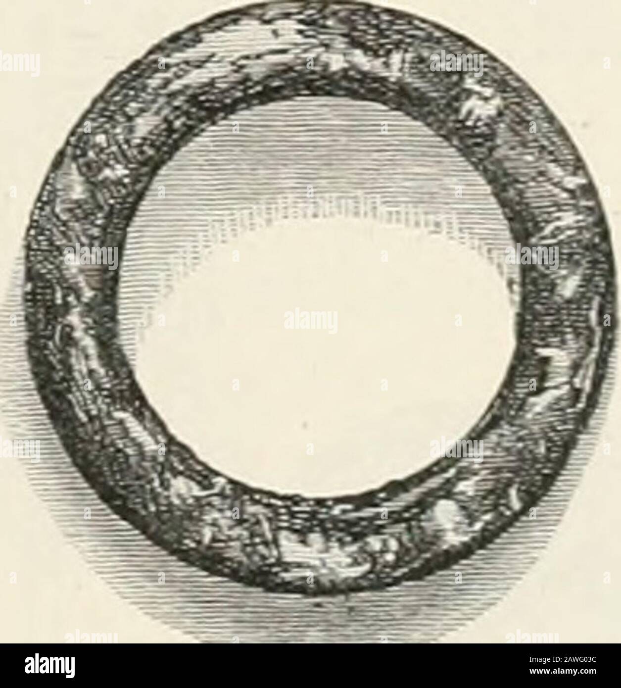 Die Leistungen der K.K Central-Kommission zur Verfügung und Erhaltung der Kunst- und historischen Denkmale . lig- 4, 5- 2 ftark gewölbte Knöpfe, der kleinen mit 16 Mm Durchmesser mit Ouerband (Abb. 9), der größere mit. Abb. AA. XIX N. K. Abb. a. 24 Mm. Mit 4 Füßen auf einem flachen Reif flehend(Abb. 10); Lunula, wie eine Folche an dem bronzenem Pferde-Kopf im Maximilian-Mufeum in Augsburg am freienriemenenden oberhalben der Nüftern hängt (Abb. 11); 7 - 50 - Amazonenkind mit 2 Füßen (Abb. 12); i ftabförmiges, Ende abgerundet mit 5 Ouerrcifen, flache kreisförmige Scheibe, Rand umgebogen 44 Mm. La Stockfoto