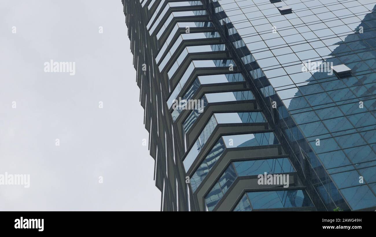 Singpaore moderne Finanzgebäude, mit Copy-Space-Closeup Stockfoto
