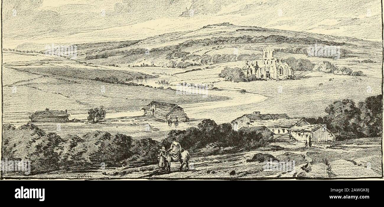 Die zerstörten Abteien von Yorkshire. KIRKSTALI. ABBEY, ETWA AB DEM JAHR 1793. AUS EINER SKIZZE VON THOMAS GIRTIN. Die Geschichte des Klosters war nicht ereignisreich.John de Busli bestätigt die Zuwendungen von Richard, seinem Vater, behält sich den Horst von Sparry-Hawks-eriaspciieriorum vor; und Hunter (South Yorkshire) pointiert, dass die Amtszeit von Bawtry vom Renderofa-Sparrenhawk jährlich war, vom De Busosslis bis zu den Barden. Gleichzeitig ist es den Monks freigestellt, einen Graben zu machen, der ihre Felder zwischen dem Maltbienholz und den Feldern von Sandbeck umbockt und dabei zwei Straßen, wie Bolgate und Theroad, zum Blithe verlässt. ICH Stockfoto