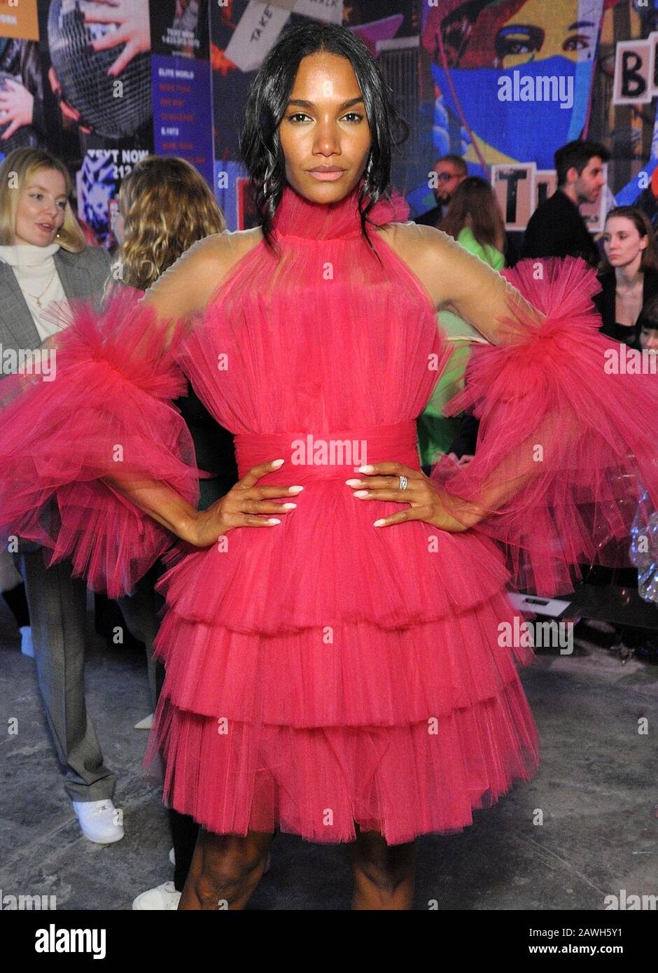 Arlenis Sosa besucht am 8. Februar 2020 die Runway Show e Hunderter 2020 in der 100 Sixth Avenue in New York, NY. (Foto von Stephen Smith/SIPA USA) Stockfoto