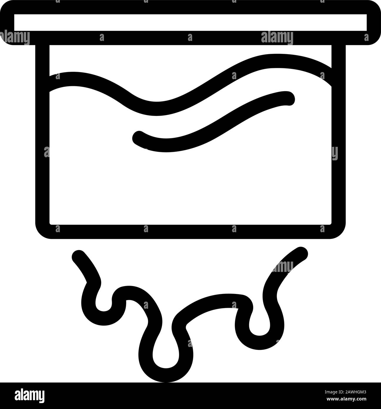 Der Honigtropfen entleert den Ikonenvektor. Isolierte Darstellung des Kontursymbols Stock Vektor