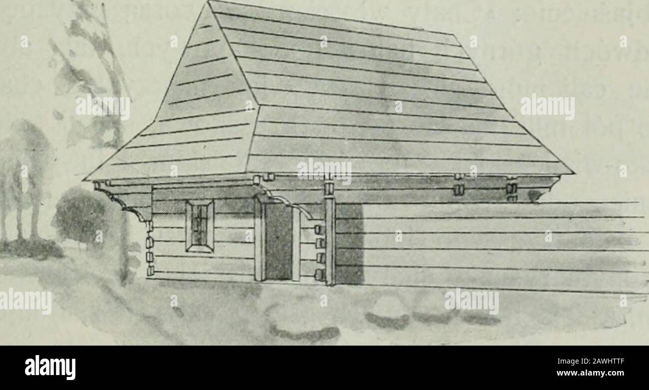 Sztuka ludowa w Polsce . 1 Wiz. 75. •> 1. RyS poziomy odpowiadaj?cy tej?e chacie (Materya?y do etn. S?ów., Kolberg). 2. Zu samo z pomi?lcszon? Icomor?. Wiz. 76. Chata z je?owej z przyzb? Rysiow?. (Gub. Piotrltowska, Królestwo Polsitiie) Ze zdj?cia S. Br. Kondratowiczowej. 266 - i Kujawach* (Chata polska). "Niej odnosz"? SI? S?owa Kraszew-skiego opisuj?ce owe przyzby opatrzone s?upkami misternie rze?-bionymi. (Wiz. 73, 11, 78). Stanis?AW Che?chowski (Wis?a II, 365) tak j? Znowu opisuje:"Chaty rzadszego typu z wej?ciem w krótkiej?cianie, czyli w szczy-cie, s? Dosie? Rozpowszechnione w ziemi Stockfoto