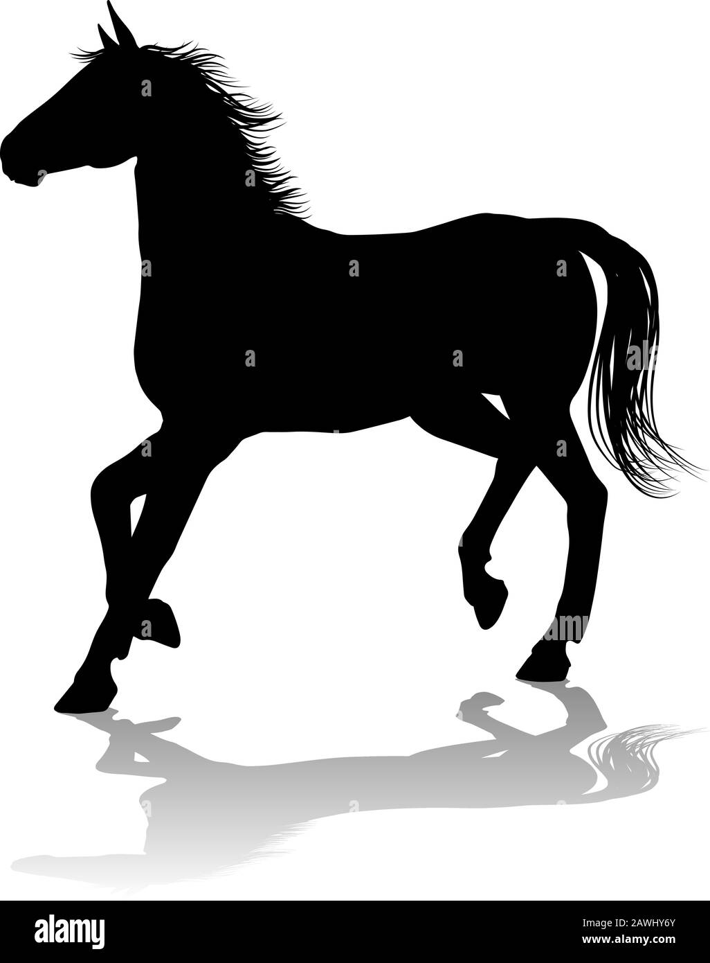 Pferd Silhouette Tier Stock Vektor