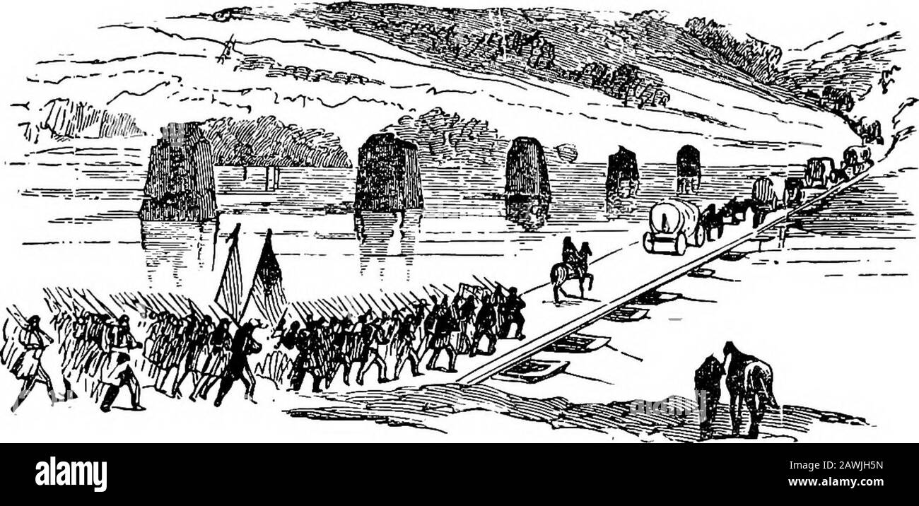 Die Geschichte des Ersten Regiments der freiwilligen Kavallerie von Tennessee im großen Krieg der Rebellion, mit den Armeen von Ohio und Cumberland, unter den Generalen Morgan, Rosecrans, Thomas, Stanley und Wilson -92-1865. Und Ziel ist es, die Eisenbahn am 28. Tag zu erreichen und zu durchbrechen, und nach dieser Arbeit wird sie an ihre richtige Flanke der Armee zurückweichen. Aus der oben genannten Anordnung wird ersichtlich, dass Sherman sich entschieden hat, die beiden Hauptstraßen, die südlich von Atlanta verlaufen, zu durchbrechen. Stoneman, mit fünftausend Mann, war zu mo Stockfoto