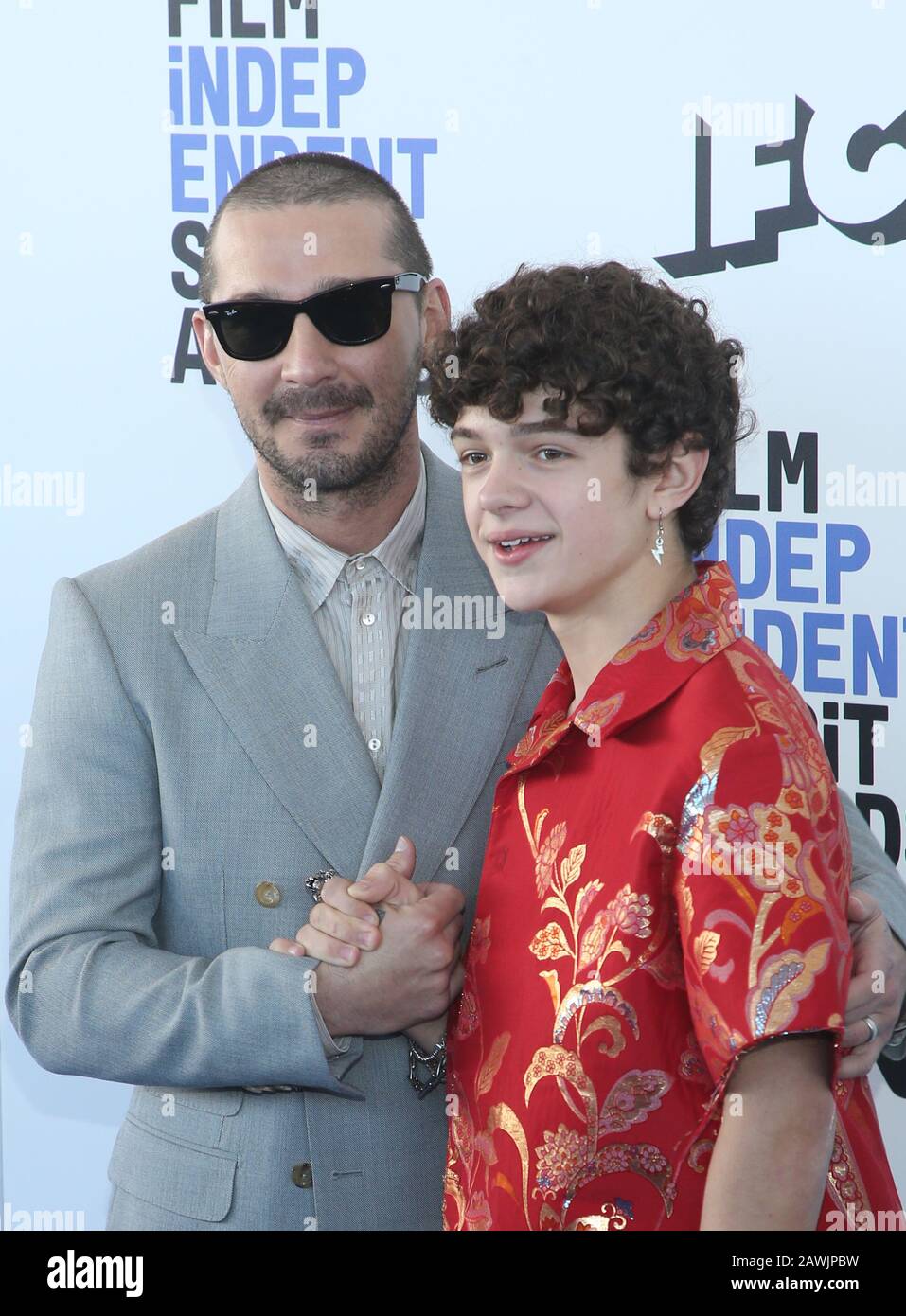 Februar 2020 - Santa Monica, Kalifornien - Shia LaBeouf, Noah Jupe. 2020 Film Independent Spirit Awards am Santa Monica Pier. (Kreditbild: © Fs/AdMedia über ZUMA Wire) Stockfoto