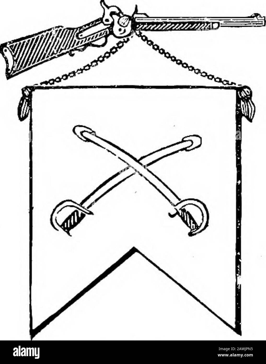 Geschichte des Ersten Regiments der freiwilligen Kavallerie von Tennessee im großen Krieg der Rebellion mit den Armeen von Ohio und Cumberland unter den Generalen Morgan, Rosecrans, Thomas, Stanley und Wilson -92-1865. Fiest LEUTNANT W. P. POWLEB, FIRMA A. BADSE VON WILSONS CAVALBY COEPS, Armee der Cumberland TENNESSEE VOLirNTEER-KAVALLERIE. 81 Der letzte von Jvily, die Division wurde erneut beauftragt, sich nach Fayetteville umzuwenden, in ein Lager zwischen Winches-ter Turnpike und Elk River und etwas östlich der Steinbrücke. Dieses Lager befand sich in einem Hain prächtiger Eiche und Beechbäume, deren sich ausbreitende Verzweigung Stockfoto