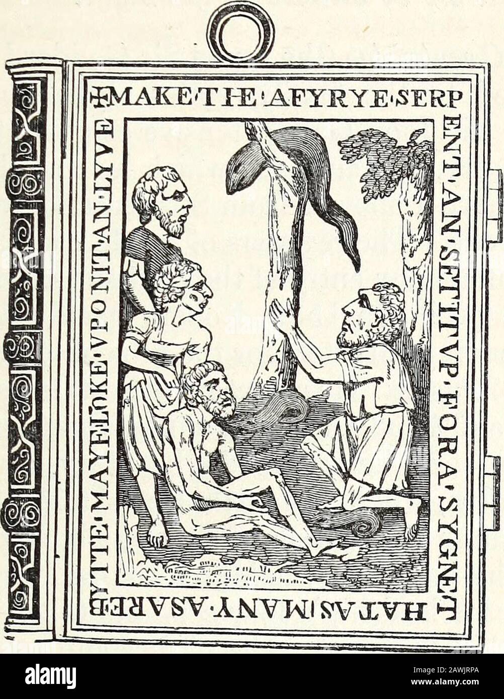 Sussex archäologische Sammlungen in Bezug auf die Geschichte und Antiquitäten der Grafschaft . Ashurst Park, in der Nähe von Tunbridge Wells. Auf einem kovenemaillierten die Erhebung des Serpents durch Moses und auf einem anderen das Urteil Salomos; die Bindung ist Zäpfchen von George Heriot, und ist im GentlemafMagazine eingraviert (Bd. lxi, pt. 1, S. 321) und Dibdins Biblioma^ 61 Burnett, Hist, of Reform, iii, pt. 2,S. 259. 62 Siehe auch J. G. Nichols LiteraryRemains of King Edward VI, Seite 11;Burghley Papers, Haynes, S. 104-107;Ellis Orig. Lett, 1st Ser. Bd. ii, S. 153, 155. Aber es erscheint bei den Prirjjselisabeths Stockfoto