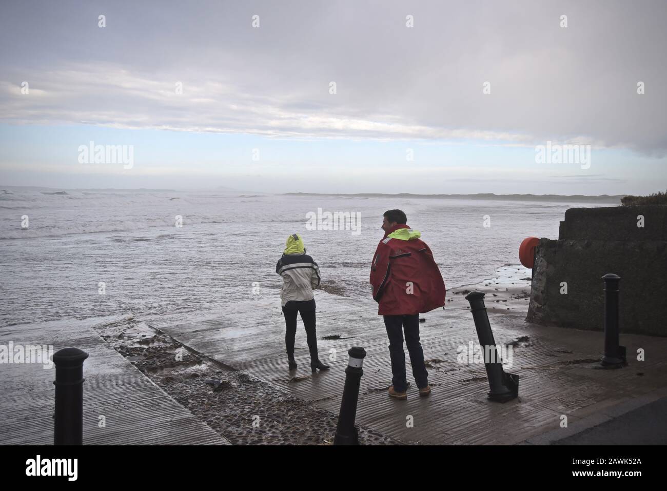 Storm Ciara, Rhosneigr, Anglesey, Nordwales Stockfoto