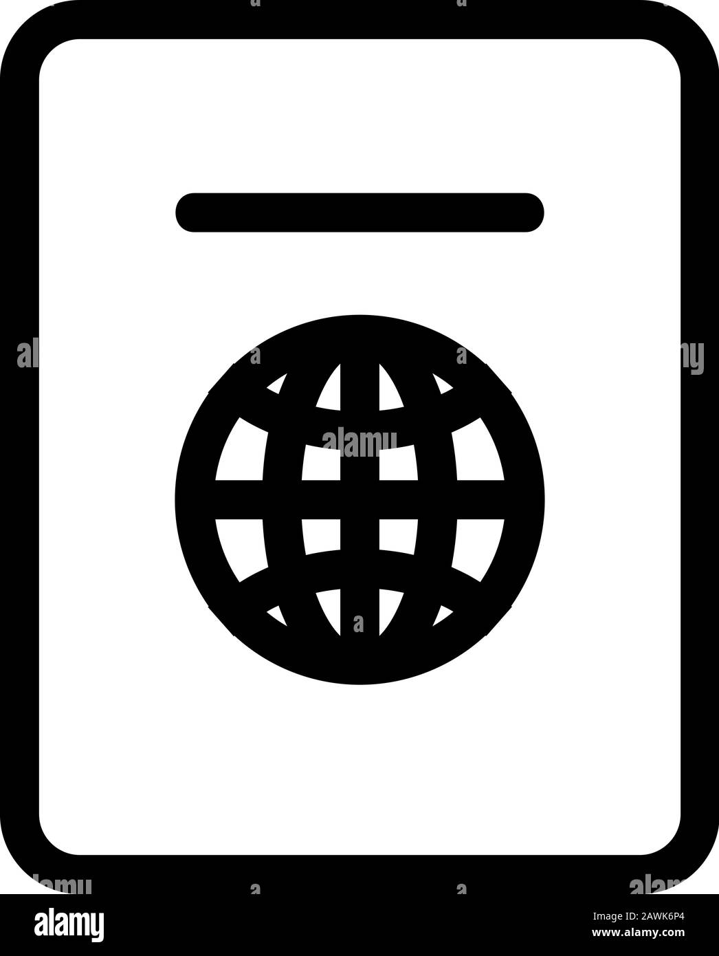 Reisepass Symbol Vektor. Isolierte Kontur symbol Abbildung Stock Vektor