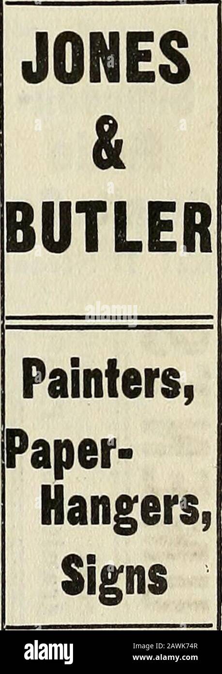 San Diego City and County Directory - 1906 . Lena, Res 1305 Front.Barnes Benjamin F, Carp, res Arctic se cor Olive.Barnes Burt N, h 515 Water Front.BARMES REV CHARLES L; B. L Rector St Pauls Parish, h 1054 8th.Barnes Edward T, Carp, h Arctic se cor Olive.Barnes Edward Y, sec-Treas Fletcher-Doyle Co, res Pacific Beach.Barnes Eleanor, Res 3777 C. Barnes Ford, Foreman Standard Oil Co, Res 1207 25thBarnes Frank W, Collr U S Customs, h 3405 4th.BARNES FREDERICK J, Zahnarzt 1210 5th, h 1744 Front.Barnes James F, Real est 1021 4th, h 1327 9th.Barnes Mrs Jennie C, Res 3777 C.Barnes Mrs Laura J, Dressmk Stockfoto