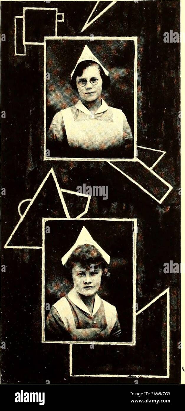 Wyo. Mary MAYNARD, HB* Laramie, Wyo B. A. Quill Club Basketball, 20-22 President Womens League, 7.1. Gladwyn C. FREEMAN, 2N Rock Springs, Wyo R S Vice-President Ag. Verein, IS-19 Ehrenbuch Zoologie, 20 Ehrenbuch Agronomie, 2 1 Ehrenbuch Veteranenwissenschaft, 2 I Student Assistant Bakteriologe, 2 I, 22 President Ag. Club, 2 I LOUISE BUCKLEY WARNER Oklahoma City, Okla. Delta Gamma B. A. Delta Psi Kappa American College of Physical Education Sargents School for Physical Education, University of Oklahoma, I9-20 1718 Seite Siebenunddreißig KRANKENSCHWESTERN. EVA WichmannDenver, Colo OLGA ThannheiserLaramie, Wyo. Stockfoto