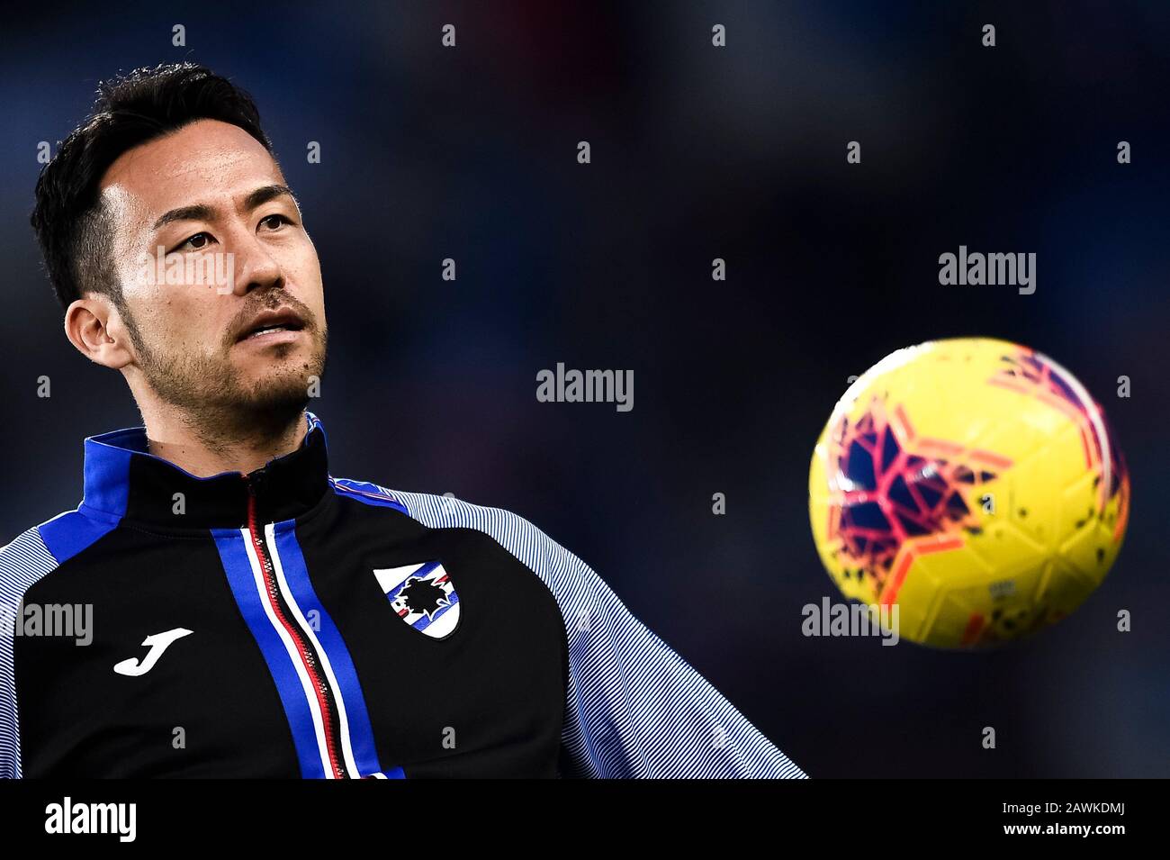 Turin, Italien - 08. Februar 2020: Maya Yoshida von UC Sampdoria blickt vor dem Serie-A-Fußballspiel zwischen Torino FC und UC Sampdoria zurück. Kredit: Nicolò Campo/Alamy Live News Stockfoto