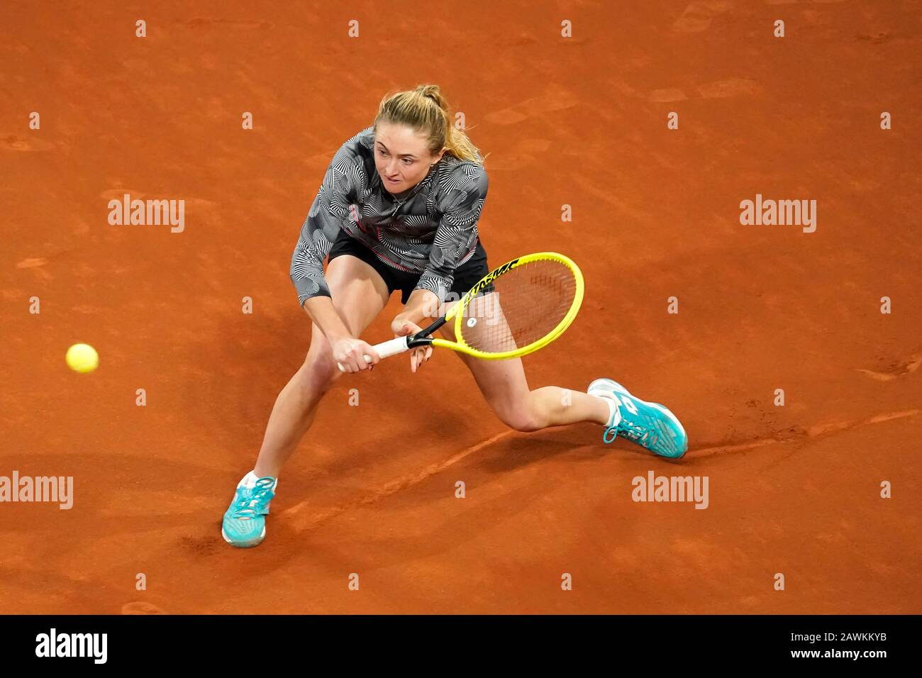 08-02-2020 TENNIS: Fed CUP: Nederland-WIT RUSLAND: Den HAAG Aliaksandra Sasnovich BLR während Fed Cup Niederlande- Weißrussland am Februar, 8 2020 in den Haag Niederlande. (Foto von: SCS/Sander Chamid/AFLO) Stockfoto