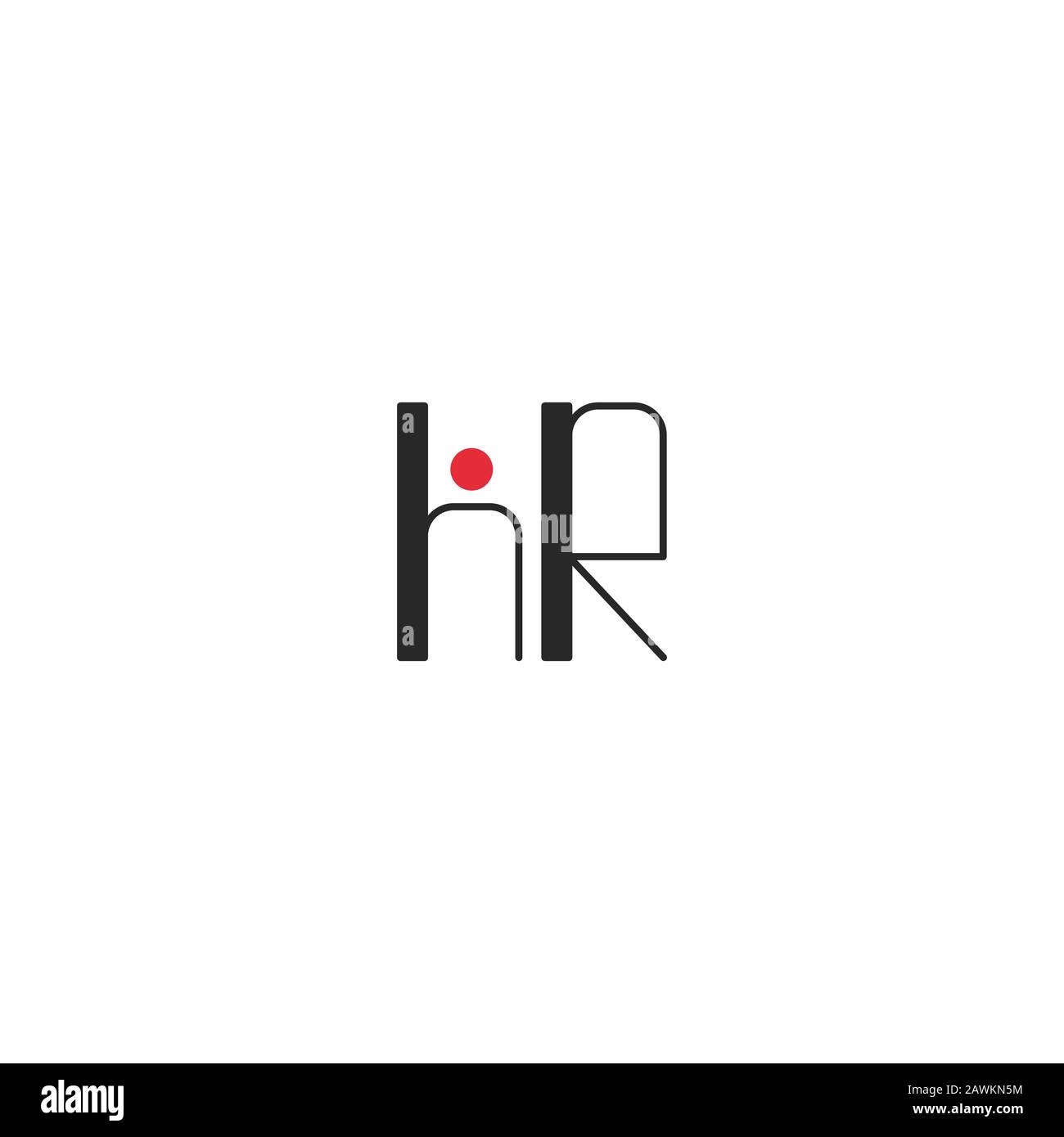 HR-Logo, Human Resources Vector Creative Symbol Stock Vektor