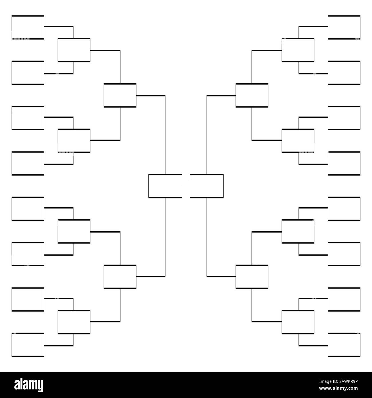 Turnier-Viertelfinale der Meisterschaftstabelle für den Sport mit Auswahl der Finalisten und des Siegers. Vektorgrafiken. Stock Vektor