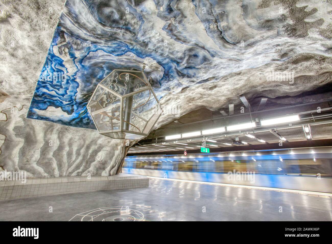 Die Tekniska Högskolan Station der Stockholmer Tunnelbana Stockfoto