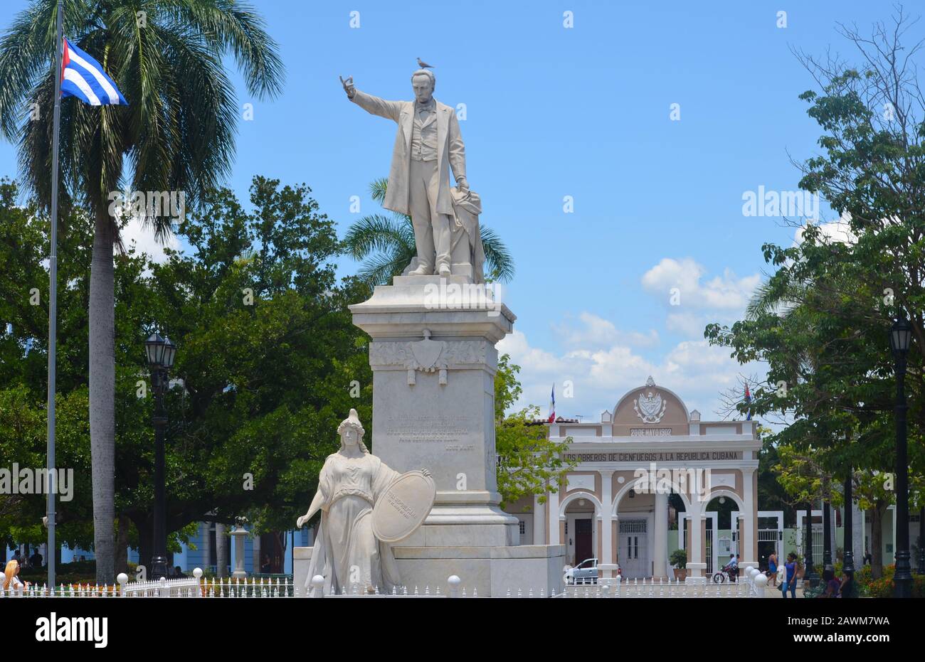 Cienfuegos, alias "la Perla del Sur", eines der besten Beispiele für die Stadtplanung im 19. Jahrhundert in Kuba Stockfoto