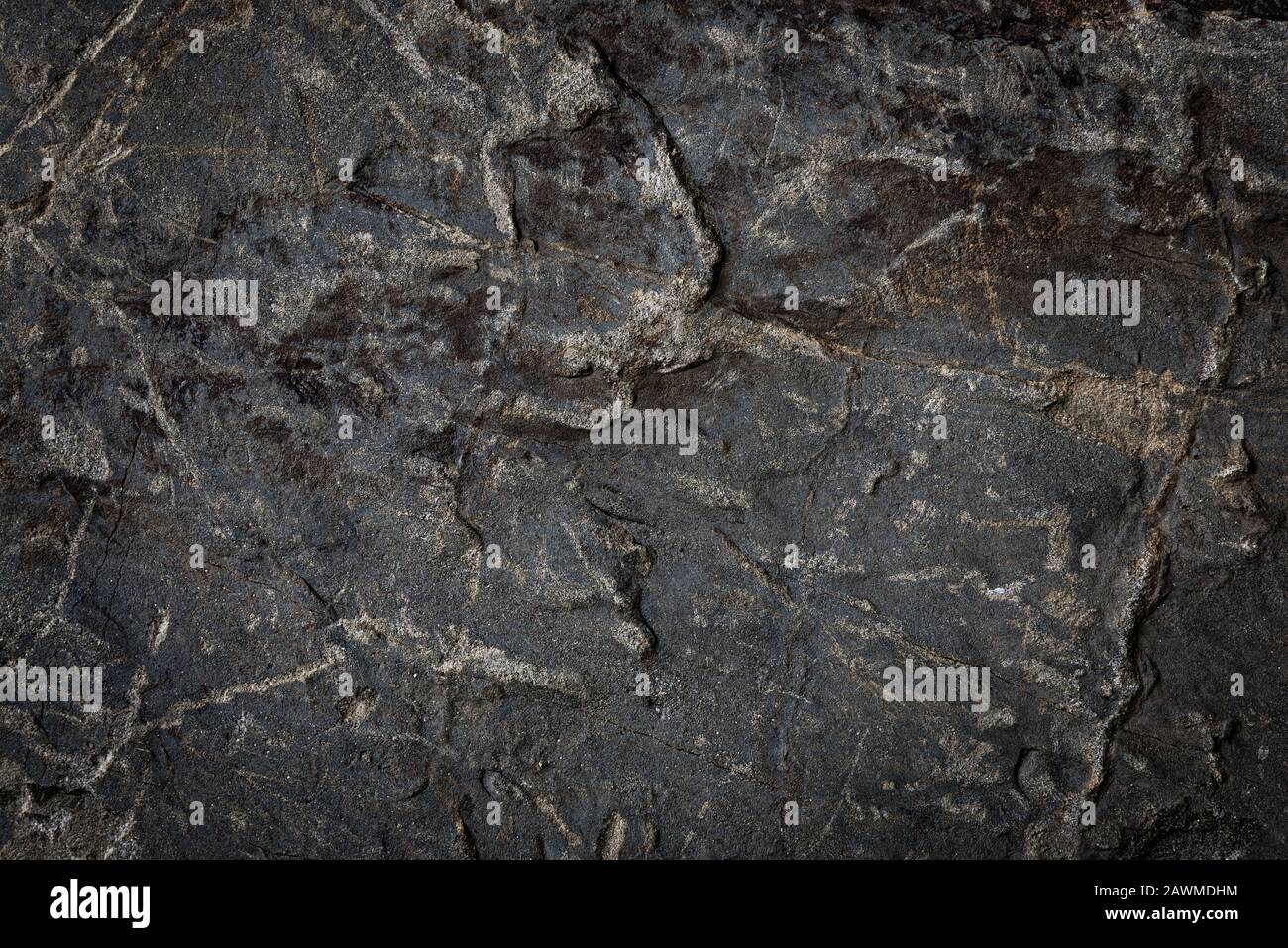 Zusammenfassung Hintergrund der natürlichen Dunkelgrau Stein oder Felsen (Details) Stockfoto