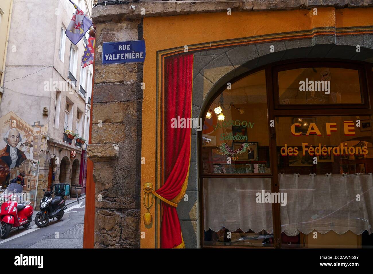 Café des Federations, Lyon, Frankreich Stockfoto