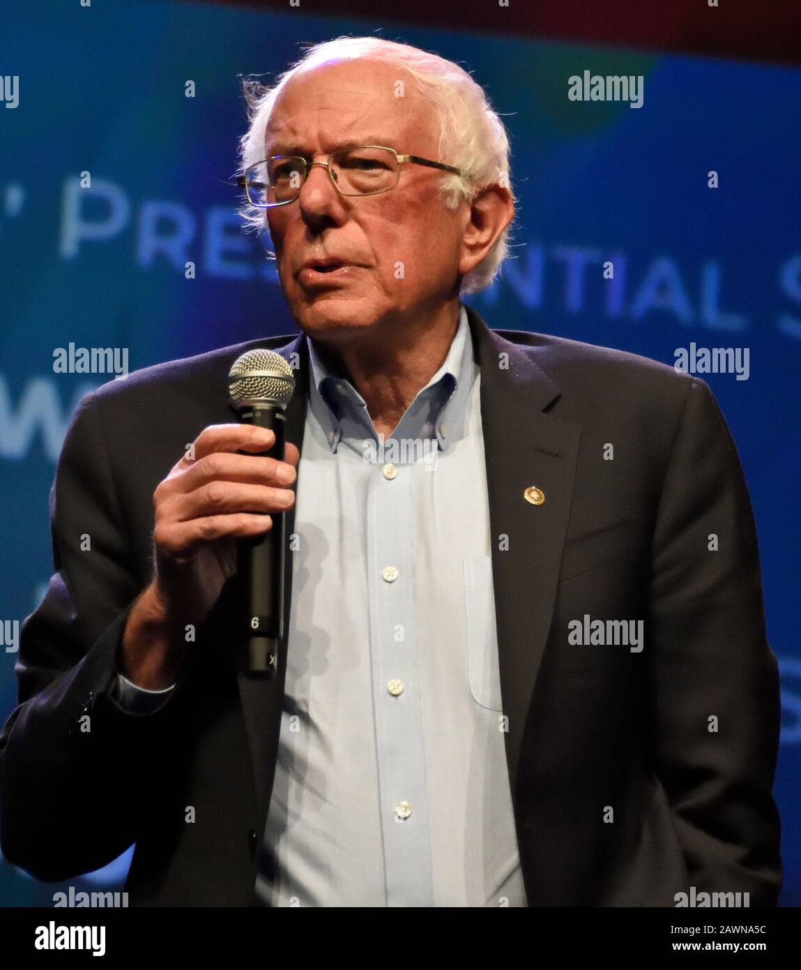 Philadelphia, PA, USA - 17. SEPTEMBER 2019: Bernie Sanders beim Workers' Presidential Summit im Pennsylvania Convention Center. Stockfoto