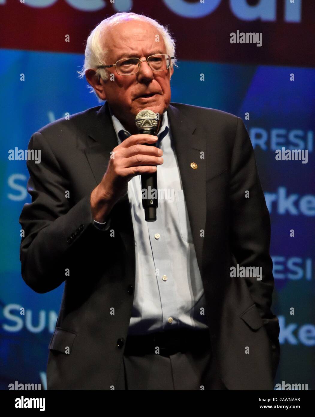 Philadelphia, PA, USA - 17. SEPTEMBER 2019: Bernie Sanders beim Workers' Presidential Summit im Pennsylvania Convention Center. Stockfoto