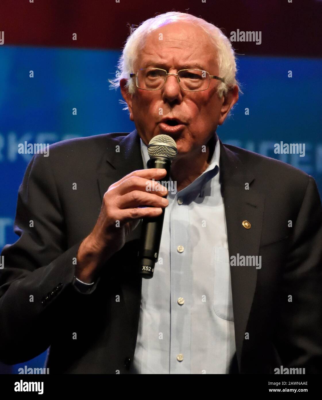 Philadelphia, PA, USA - 17. SEPTEMBER 2019: Bernie Sanders beim Workers' Presidential Summit im Pennsylvania Convention Center. Stockfoto