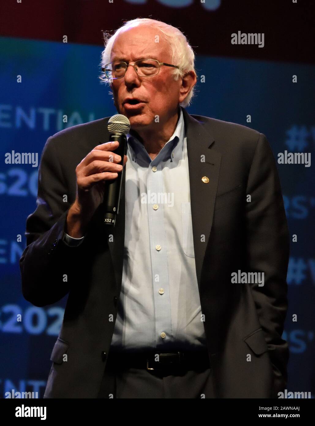 Philadelphia, PA, USA - 17. SEPTEMBER 2019: Bernie Sanders beim Workers' Presidential Summit im Pennsylvania Convention Center. Stockfoto