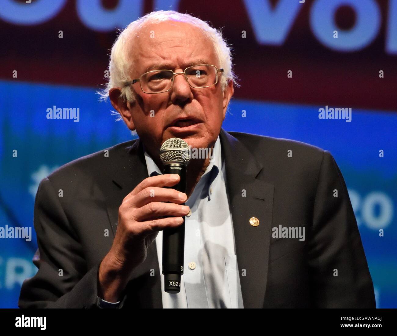 Philadelphia, PA, USA - 17. SEPTEMBER 2019: Bernie Sanders beim Workers' Presidential Summit im Pennsylvania Convention Center. Stockfoto