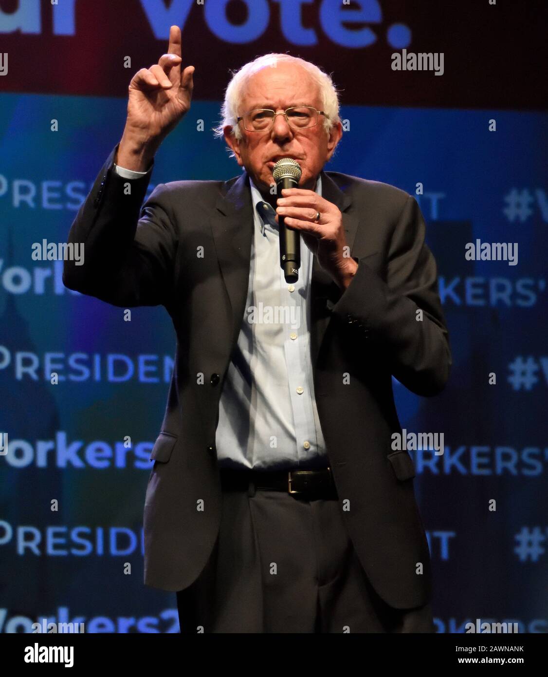 Philadelphia, PA, USA - 17. SEPTEMBER 2019: Bernie Sanders beim Workers' Presidential Summit im Pennsylvania Convention Center. Stockfoto