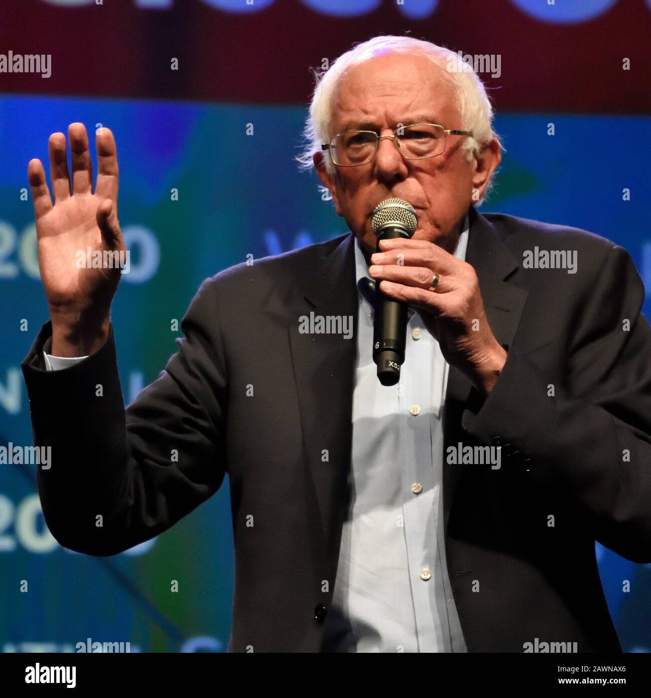 Philadelphia, PA, USA - 17. SEPTEMBER 2019: Bernie Sanders beim Workers' Presidential Summit im Pennsylvania Convention Center. Stockfoto