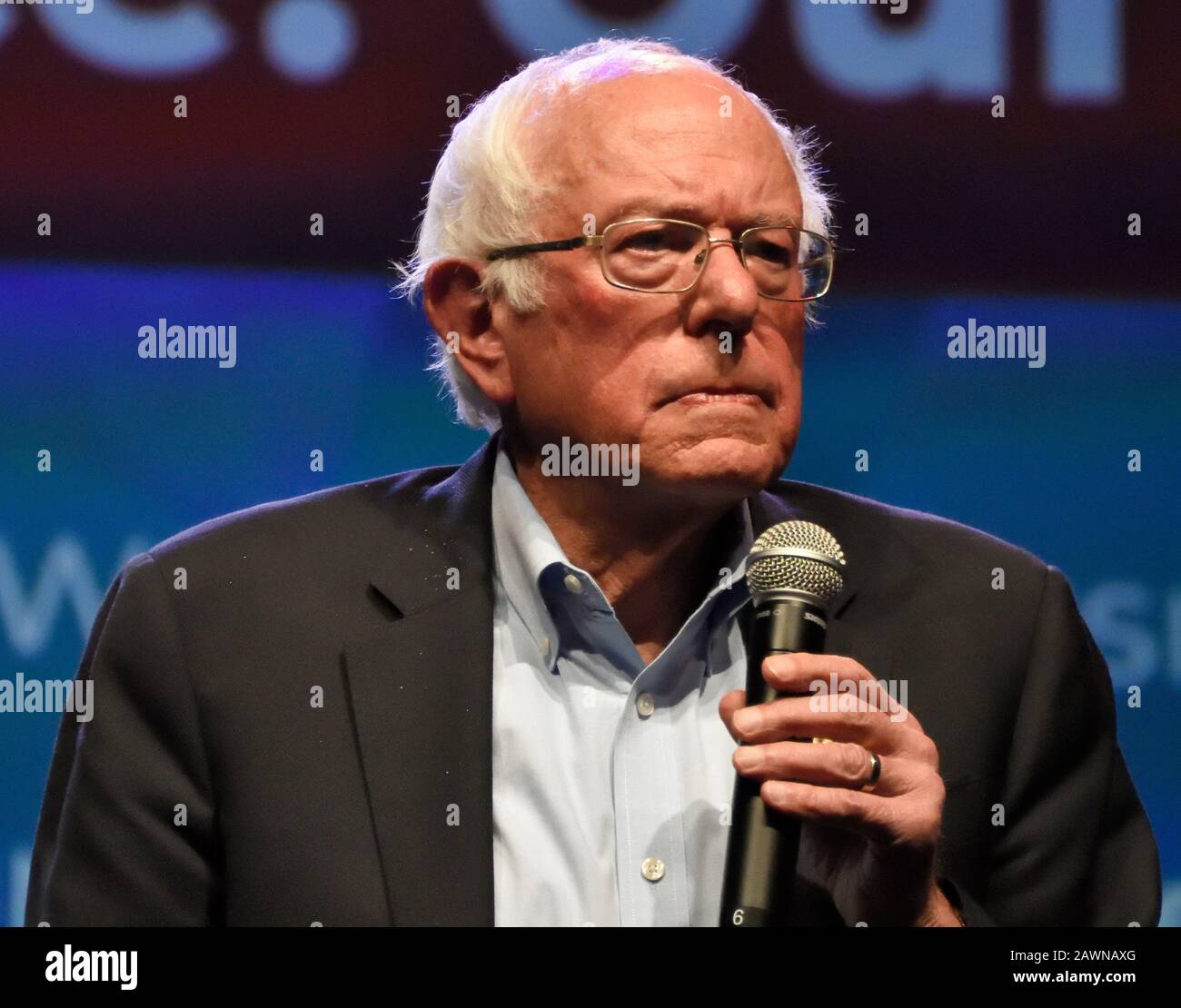 Philadelphia, PA, USA - 17. SEPTEMBER 2019: Bernie Sanders beim Workers' Presidential Summit im Pennsylvania Convention Center. Stockfoto