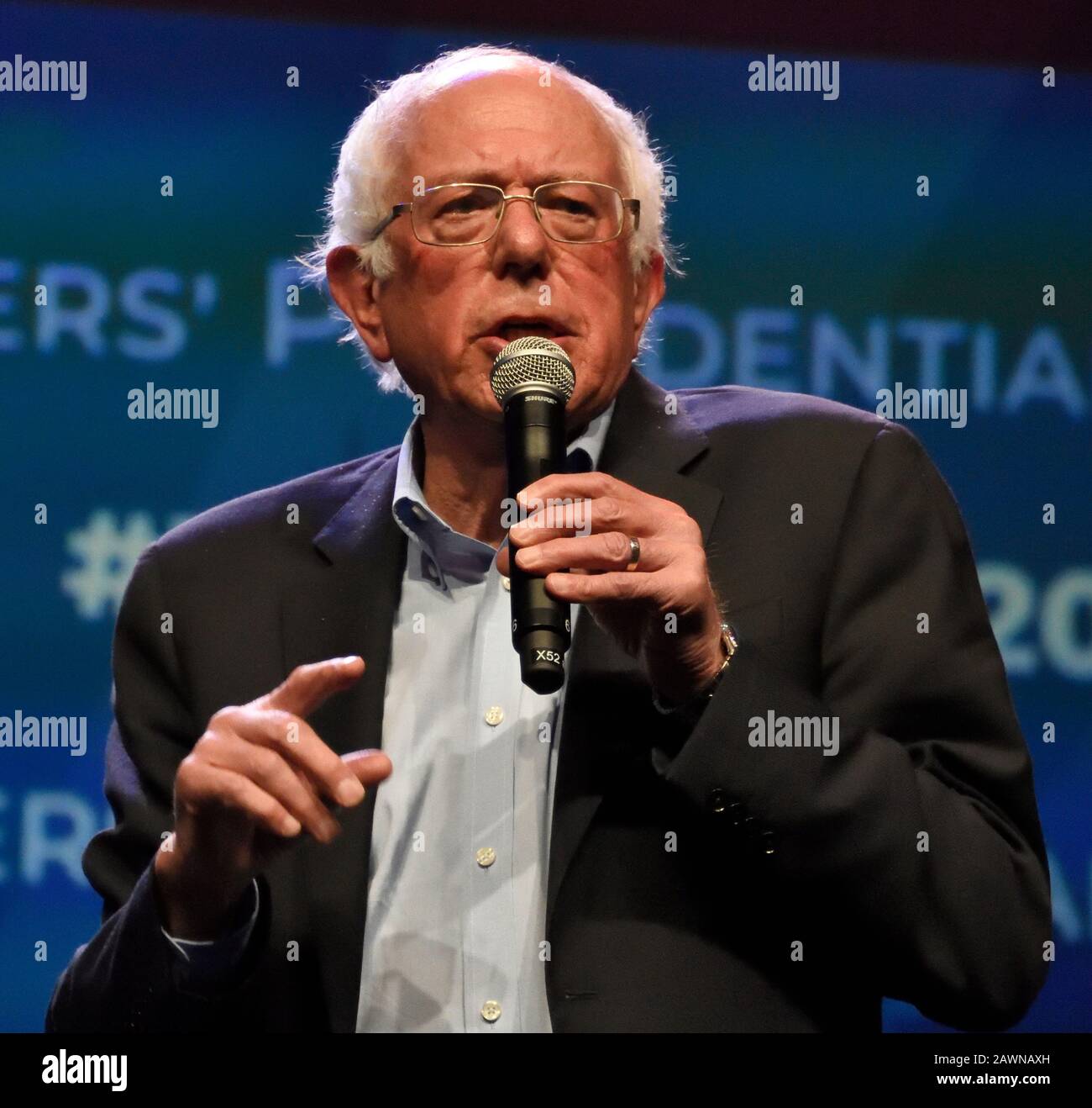 Philadelphia, PA, USA - 17. SEPTEMBER 2019: Bernie Sanders beim Workers' Presidential Summit im Pennsylvania Convention Center. Stockfoto