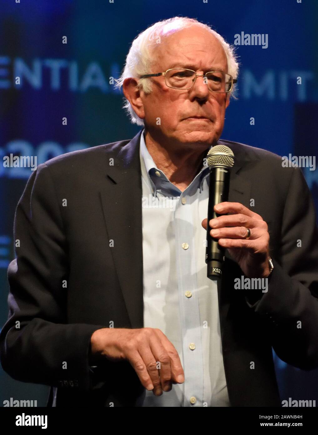 Philadelphia, PA, USA - 17. SEPTEMBER 2019: Bernie Sanders beim Workers' Presidential Summit im Pennsylvania Convention Center. Stockfoto