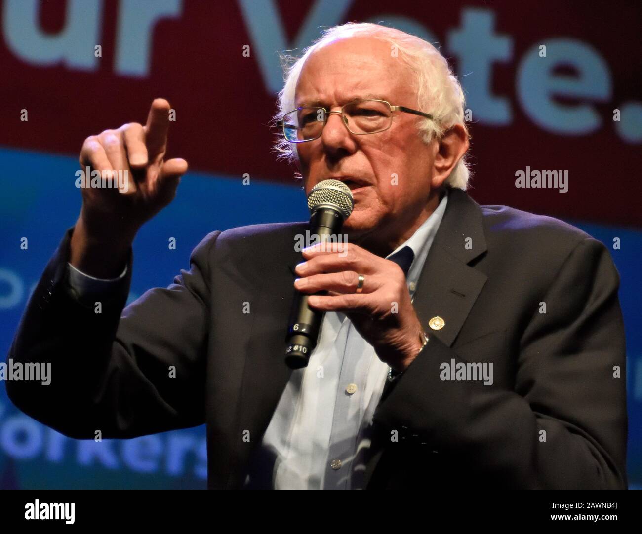 Philadelphia, PA, USA - 17. SEPTEMBER 2019: Bernie Sanders beim Workers' Presidential Summit im Pennsylvania Convention Center. Stockfoto