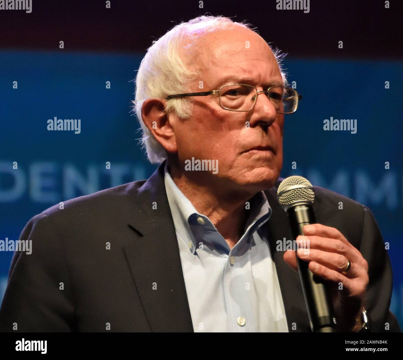 Philadelphia, PA, USA - 17. SEPTEMBER 2019: Bernie Sanders beim Workers' Presidential Summit im Pennsylvania Convention Center. Stockfoto