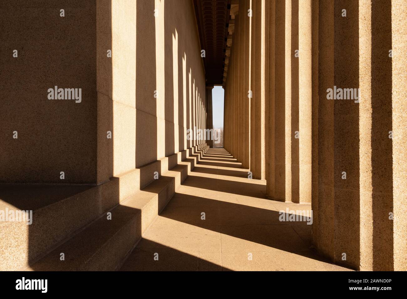 Der Parthenon ist ein großangelegter Nachbau des Parthenon in Athen, Griechenland. Im Centennial Park befindet sich heute ein Kunstmuseum. Stockfoto