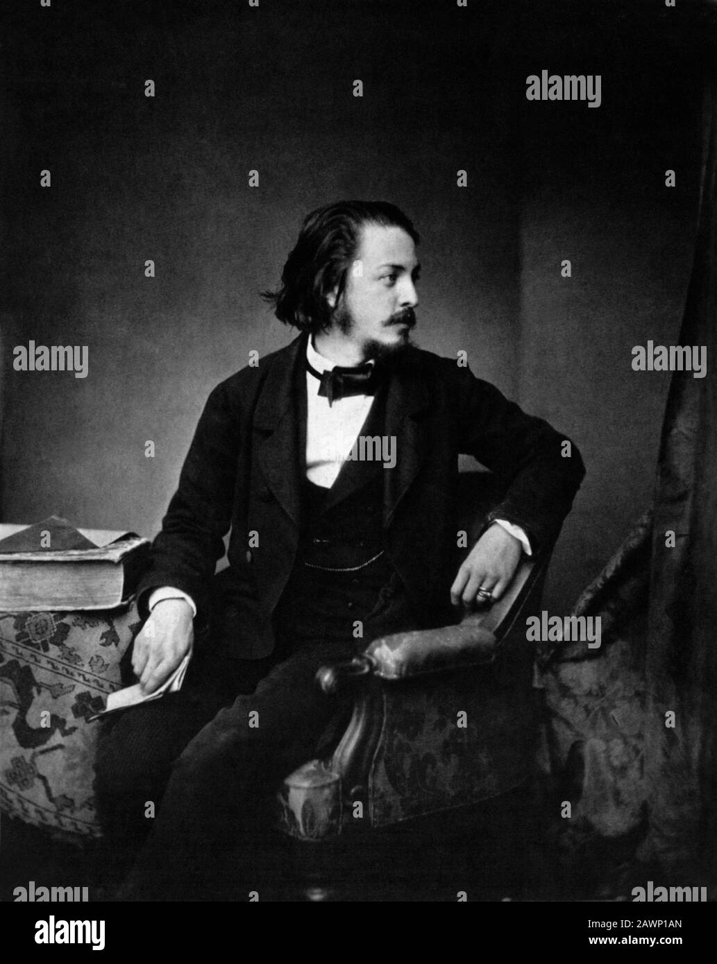 1860 Ca, DEUTSCHLAND: Der deutsche Dichter, Schriftsteller und Dramatiker PAUL HEYSE (* um 1830; † 1914), Porträt von Franz Hanfstaengl (* um ca. * * * * * * * * * * * * * * * * * * * * * * * * * * * * * um Er wurde ausgezeichnet Stockfoto