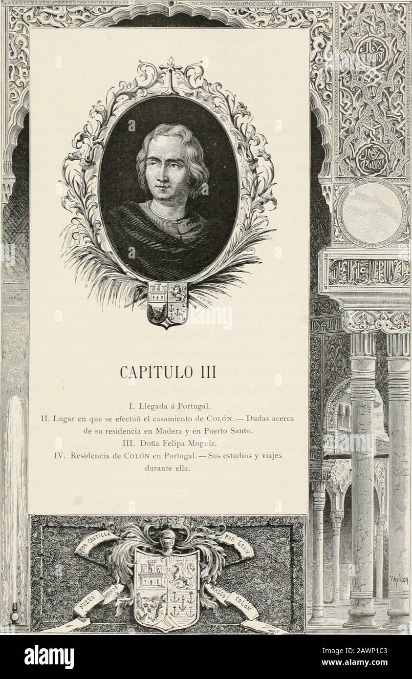 Cristóbal Cólon : su vida, sus viajes, sus descubrimientos . &gt;f. 44 CRISTÓBAL COLÓN Stockfoto