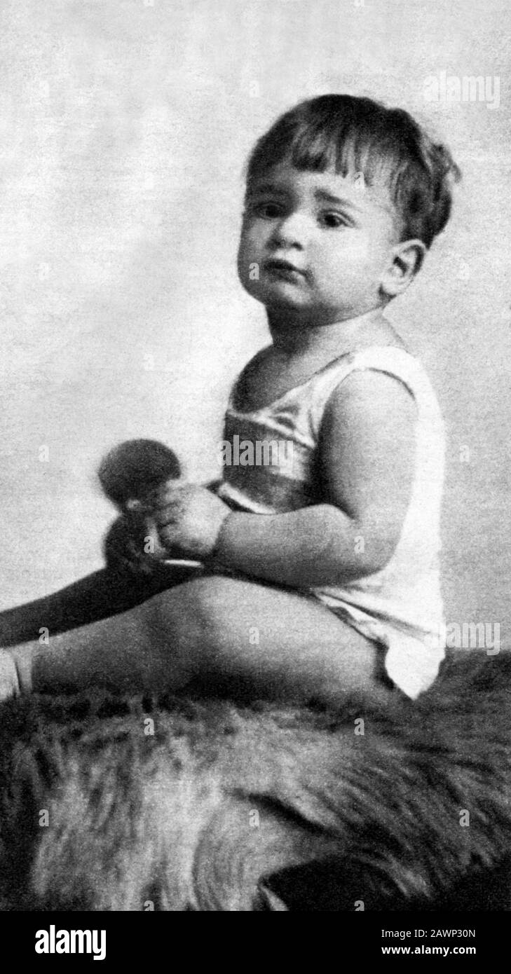 1900 , januar , GROSSETO , ITALIEN : Der italienische Politiker RANDOLFO PACCIARDI (* 1899 in Rom; † 1991) im Alter von 1 Jahr. War Mitglied der italienischen Republikanischen P Stockfoto