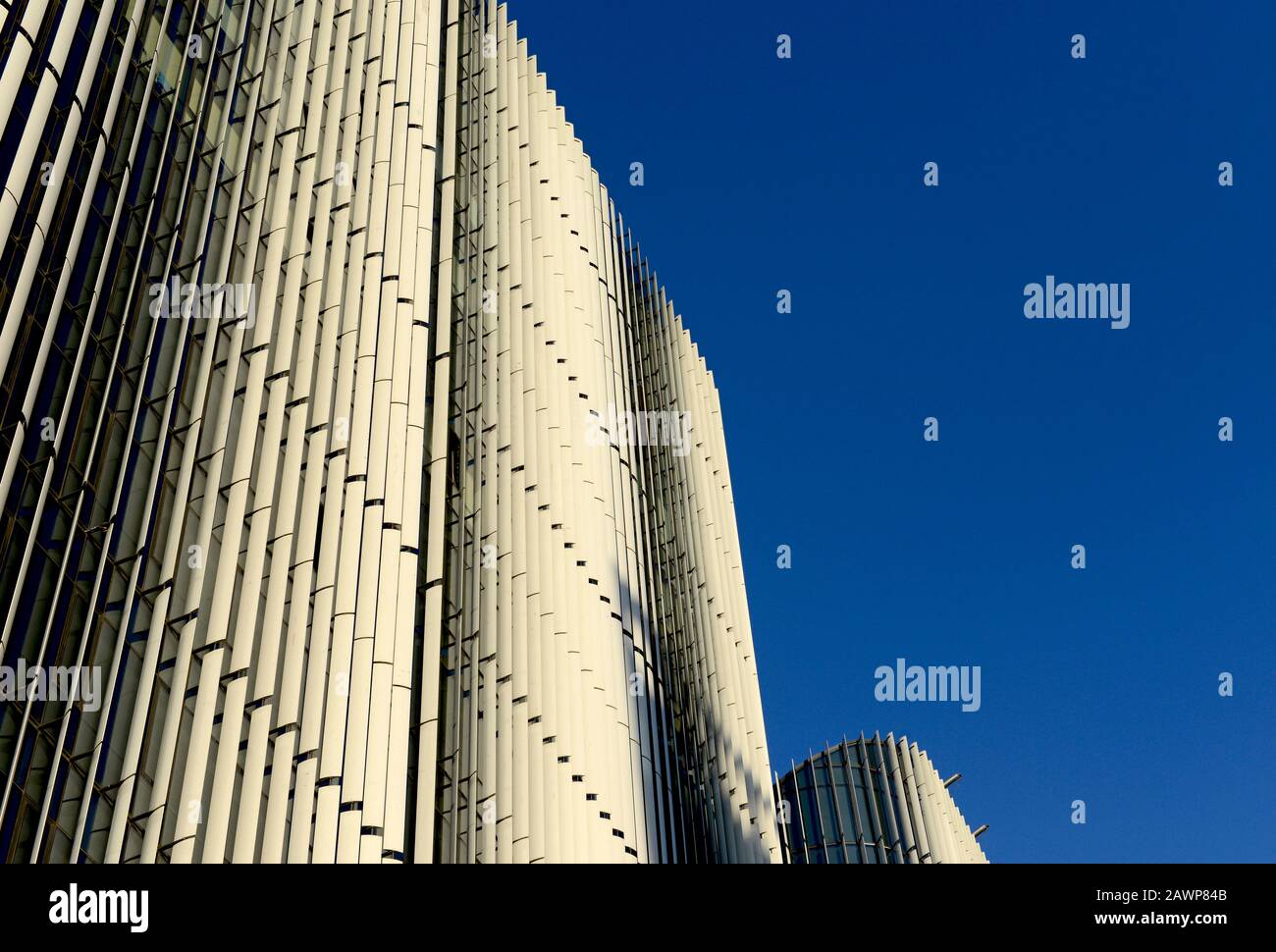 Blick auf ein neues Soho-Gebäude im Zentrum von Peking, China Stockfoto