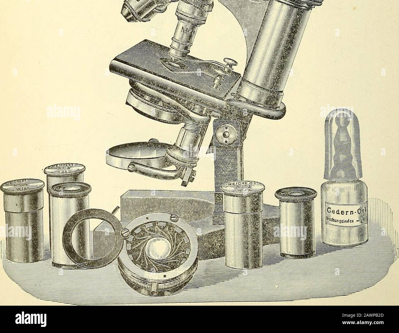 Das Mikroskop; eine Einführung in mikroskopische Methoden und in die Histologie . mm KJmClyL. CH. II ] LABOR A TOR Y MIKROSKOPE 83 Stockfoto